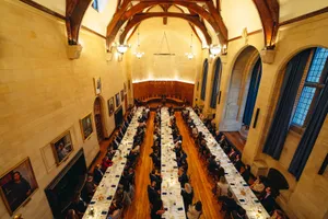 The dining hall at Rhodes House, lill Global Symposium 2026, Rhodes House, Oxford