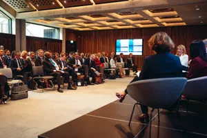 Audience in the plenary, lill Global Symposium 2026, Rhodes House, Oxford