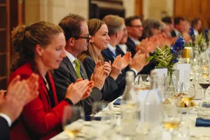 Applause at the symposium dinner, lill Global Symposium 2026, Rhodes House, Oxford