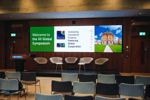 The plenary room before the opening, lill Global Symposium 2026, Rhodes House, Oxford